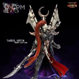 Описание картинки Dark Elve Captain от Barduck Miniatures по цене 243руб | Свободный Рынок Миниатюр - СРМ