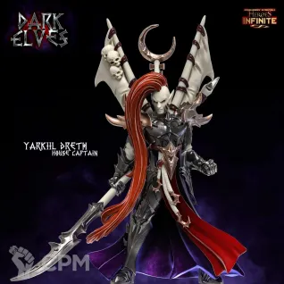 Описание картинки Dark Elve Captain от Barduck Miniatures по цене 243руб | Свободный Рынок Миниатюр - СРМ