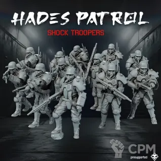 Описание картинки Hades Patrol Shock Troopers от PocketSized Prints по цене 1 700руб | Свободный Рынок Миниатюр - СРМ