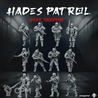 Описание картинки Hades Patrol Shock Troopers от PocketSized Prints по цене 1 700руб | Свободный Рынок Миниатюр - СРМ