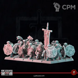 Описание картинки Dwarves Iron Legion от Recruiter по цене 1 500руб | Свободный Рынок Миниатюр - СРМ