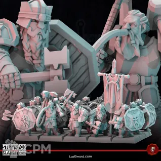 Описание картинки Dwarves Iron Legion от Recruiter по цене 1 500руб | Свободный Рынок Миниатюр - СРМ