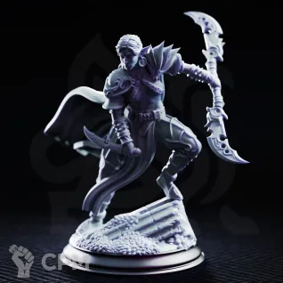 Описание картинки Drow Moon Assassin - Ilyara Deri от PocketSized Prints по цене 300руб | Свободный Рынок Миниатюр - СРМ