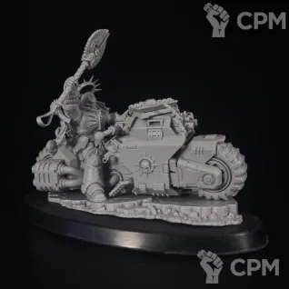 Описание картинки Primaris Chaplain on Bike от KoofWorkshop по цене 1 400руб | Свободный Рынок Миниатюр - СРМ