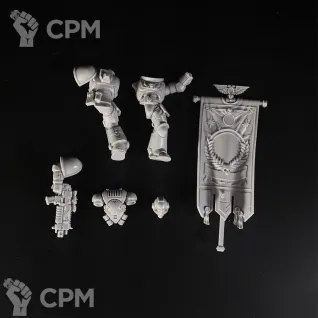 Описание картинки Primaris Space Marine Ancient от KoofWorkshop по цене 840руб | Свободный Рынок Миниатюр - СРМ