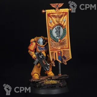 Описание картинки Primaris Space Marine Ancient от KoofWorkshop по цене 840руб | Свободный Рынок Миниатюр - СРМ
