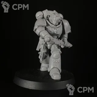 Описание картинки Ultramarines primaris lieutenant Celsius от KoofWorkshop по цене 1 050руб | Свободный Рынок Миниатюр - СРМ