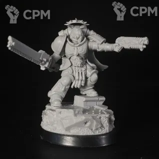 Описание картинки Lieutenant with chainsword original conversion от KoofWorkshop по цене 1 260руб | Свободный Рынок Миниатюр - СРМ