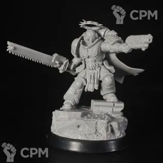 Описание картинки Lieutenant with chainsword original conversion от KoofWorkshop по цене 1 260руб | Свободный Рынок Миниатюр - СРМ