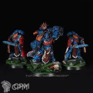 Описание картинки Marneus Calgar with Victrix Honour Guard от KoofWorkshop по цене 1 855руб | Свободный Рынок Миниатюр - СРМ