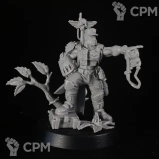 Описание картинки Catachan Colonel от KoofWorkshop по цене 630руб | Свободный Рынок Миниатюр - СРМ