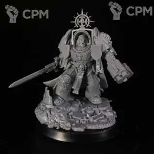 Описание картинки Captain in Terminator Armour от KoofWorkshop по цене 1 050руб | Свободный Рынок Миниатюр - СРМ