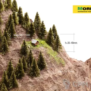 Описание картинки Миниатюрные ели для макетов Набор 20шт. Цвет от Morrison-RUS по цене 2 743руб | Свободный Рынок Миниатюр - СРМ