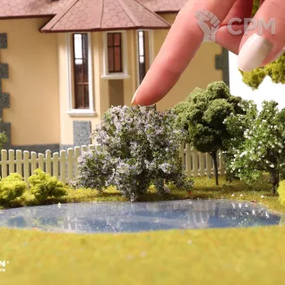 Описание картинки Сиреневый цветущий куст от Morrison-RUS по цене 232руб | Свободный Рынок Миниатюр - СРМ