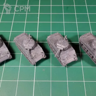 Описание картинки UBX88 M4 Sherman (Late) M4A3 х5 от Vault Boy по цене 3 798руб | Свободный Рынок Миниатюр - СРМ