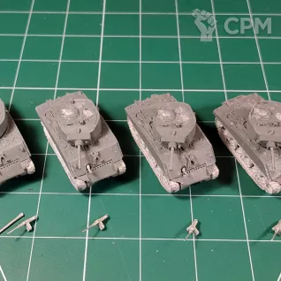 Описание картинки UBX25 M4A3E2 Jumbo Tank x4 от Vault Boy по цене 2 798руб | Свободный Рынок Миниатюр - СРМ