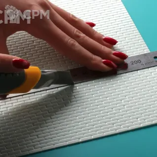 Описание картинки Объёмная текстура кирпича М1:24 - М1:25 от Morrison-RUS по цене 532руб | Свободный Рынок Миниатюр - СРМ