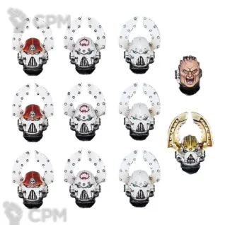 Описание картинки WORLD EATERS MKVI HEADS от TPC по цене 340руб | Свободный Рынок Миниатюр - СРМ