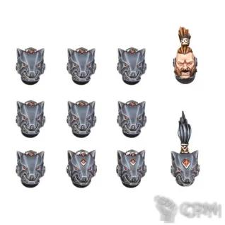Описание картинки SPACE WOLVES MKVI HEADS от TPC по цене 340руб | Свободный Рынок Миниатюр - СРМ