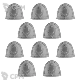 Описание картинки SPACE WOLVES MK II SHOULDER PADS от TPC по цене 340руб | Свободный Рынок Миниатюр - СРМ