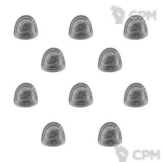 Описание картинки Salamanders Legion MKII Shoulder Pads от TPC по цене 340руб | Свободный Рынок Миниатюр - СРМ