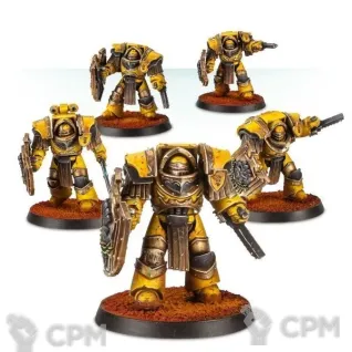 Описание картинки IMPERIAL FISTS CATAPHRACTII TERMINATORS WITH STORM от TPC по цене 2 180руб | Свободный Рынок Миниатюр - СРМ