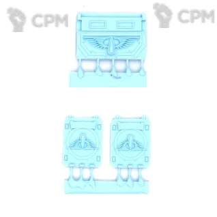 Описание картинки BLOOD ANGELS RHINO DOORS AND FRONTPLATE от TPC по цене 370руб | Свободный Рынок Миниатюр - СРМ