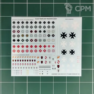 Описание картинки Black Templars Transfer Sheet (Decals) декали от Vault Boy по цене 1 298руб | Свободный Рынок Миниатюр - СРМ