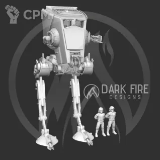 Описание картинки AT-ST от PocketSized Prints по цене 2 000руб | Свободный Рынок Миниатюр - СРМ