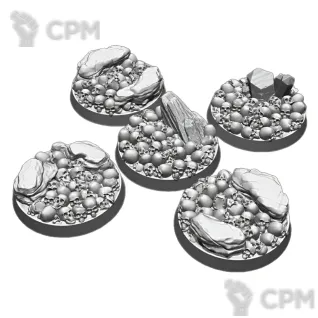 Описание картинки 32mm Skull Topper x5 от 3D Print Workshop по цене 327руб | Свободный Рынок Миниатюр - СРМ