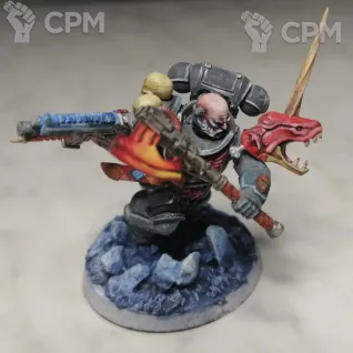 Описание картинки Space Wolves Primaris Battle Leader от Loonjoy по цене 1 500руб | Свободный Рынок Миниатюр - СРМ
