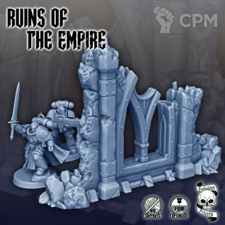 Описание картинки Ruins of The Empire - Scatter Terrain Set от Мастерская террейна по цене 2 990руб | Свободный Рынок Миниатюр - СРМ