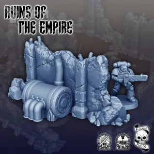 Описание картинки Ruins of The Empire - Scatter Terrain Set от Мастерская террейна по цене 2 990руб | Свободный Рынок Миниатюр - СРМ