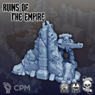 Описание картинки Ruins of The Empire - Scatter Terrain Set от Мастерская террейна по цене 2 990руб | Свободный Рынок Миниатюр - СРМ