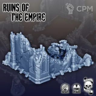 Описание картинки Ruins of The Empire - Scatter Terrain Set от Мастерская террейна по цене 2 990руб | Свободный Рынок Миниатюр - СРМ