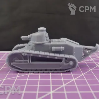 Описание картинки Французский легкий танк Renault FT-17 / масштаб 1:56 / 28mm от DModels по цене 700руб | Свободный Рынок Миниатюр - СРМ