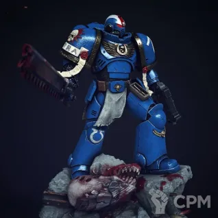 Описание картинки Titus Warhammer 40,000: Space Marine 2 (20-25 см) от 0.n1 Studio по цене 4 200руб | Свободный Рынок Миниатюр - СРМ