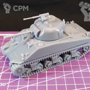 Описание картинки Американский средний танк M4A2 Sherman / масштаб 1:56 / 28мм от DModels по цене 1 530руб | Свободный Рынок Миниатюр - СРМ