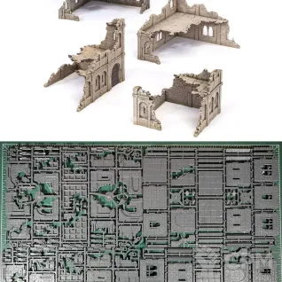Описание картинки Middle-earth Battle of Osgiliath Terrain от Vault Boy по цене 7 498руб | Свободный Рынок Миниатюр - СРМ