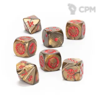 Описание картинки Chaos Dwarf Team - Dice set от MiniaturesFAN по цене 3 990руб | Свободный Рынок Миниатюр - СРМ