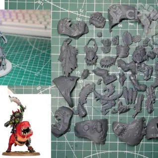 Описание картинки Mozrog Skragbad (Beastboss on a Squigasaur) от SaJRa по цене 600руб | Свободный Рынок Миниатюр - СРМ