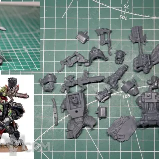 Описание картинки Warboss in Mega Armour от SaJRa по цене 350руб | Свободный Рынок Миниатюр - СРМ