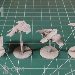 Описание картинки Legions Imperialis Xiphon Interceptor x12 от Каджит по цене 5 998руб | Свободный Рынок Миниатюр - СРМ