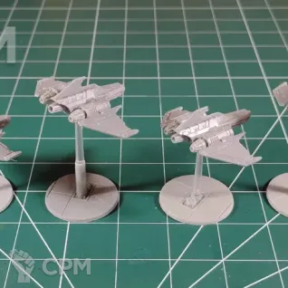Описание картинки Legions Imperialis Xiphon Interceptor x12 от Каджит по цене 5 998руб | Свободный Рынок Миниатюр - СРМ