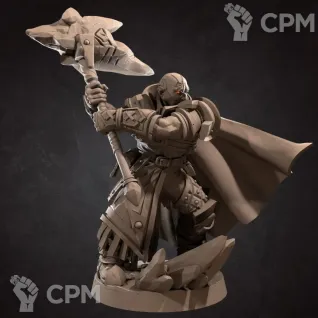 Описание картинки Дженази Земли, Воин (Genasi Earth, Warrior) от Gabrigame_Print по цене 330руб | Свободный Рынок Миниатюр - СРМ