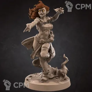 Описание картинки Дженази Огня, Волшебница (Genasi Fire, Sorceress) от Gabrigame_Print по цене 320руб | Свободный Рынок Миниатюр - СРМ