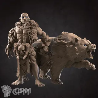 Описание картинки Дженази Воды, Друид+ Форма Медведя (Water Genasi, от Gabrigame_Print по цене 770руб | Свободный Рынок Миниатюр - СРМ