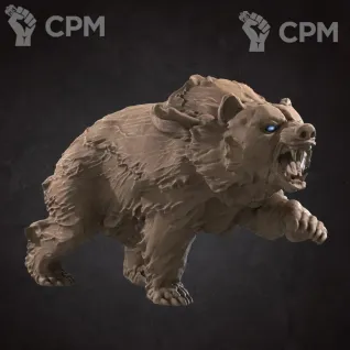Описание картинки Медведь Стихии Воды (Water Bear) от Gabrigame_Print по цене 430руб | Свободный Рынок Миниатюр - СРМ