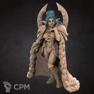 Описание картинки Лунная Эльфийка (Moon Elf) от Gabrigame_Print по цене 330руб | Свободный Рынок Миниатюр - СРМ