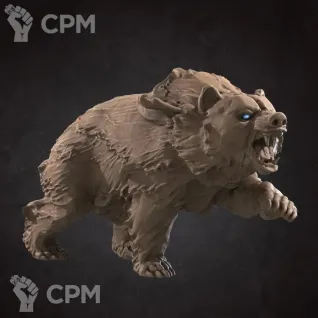 Описание картинки Медведь Стихии Воды (Water Bear) от Gabrigame_Print по цене 430руб | Свободный Рынок Миниатюр - СРМ